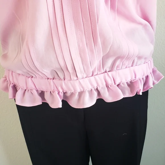 DKNY Pink Lavender Short-Sleeve Blouson Top--XL - Picture 6 of 12